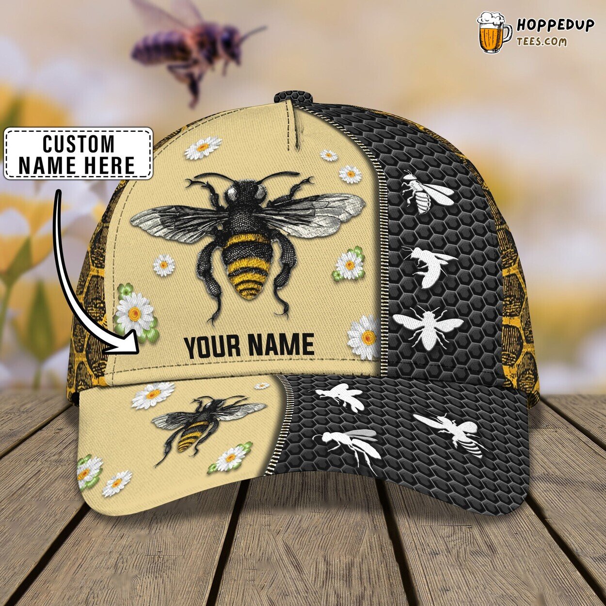 Bee Mystique 3D Classic Cap Personalized Unique Name Design Edition