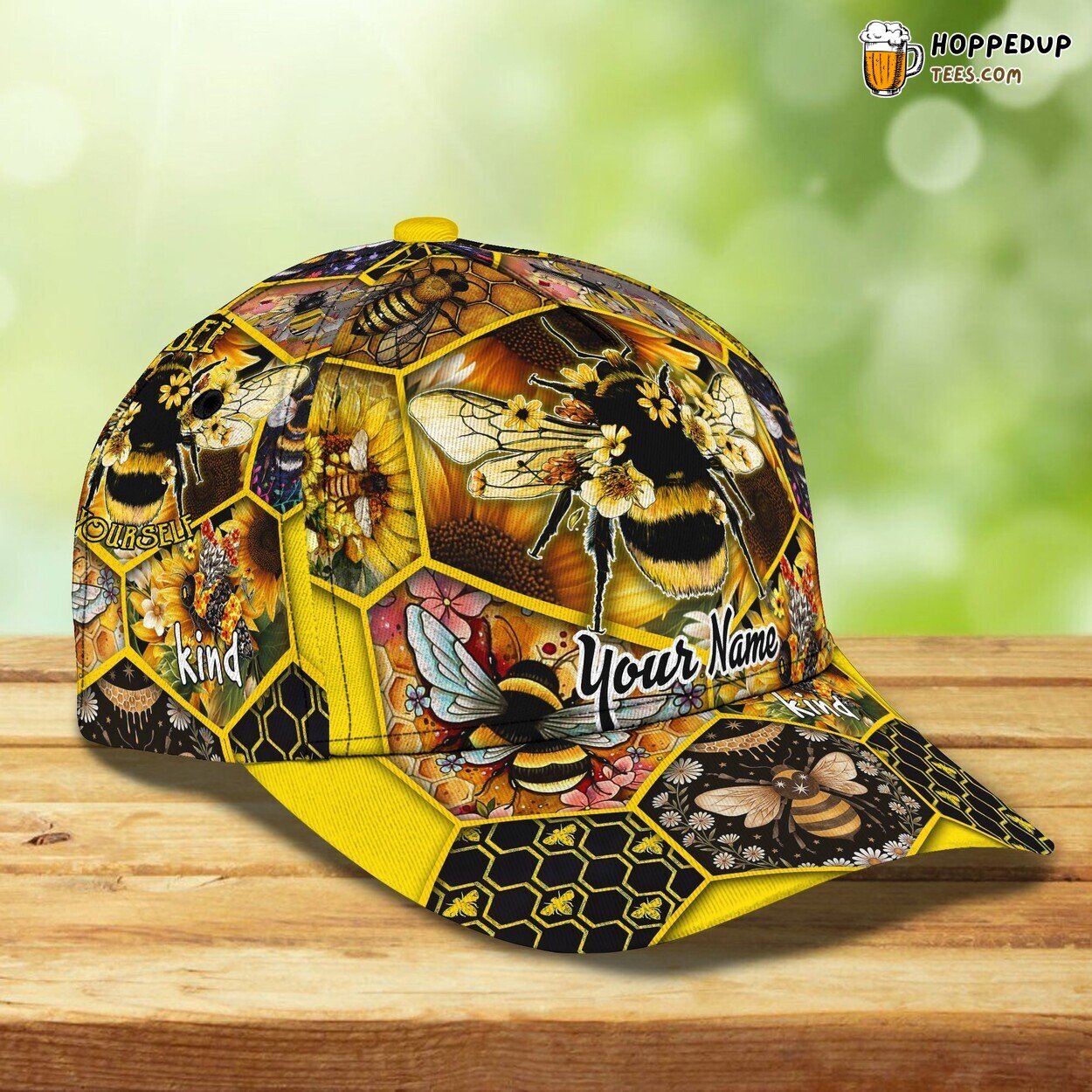 Bee Yourself Message 3D Classic Cap Personalized Unique Design Name