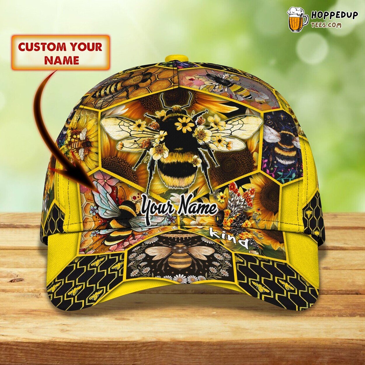 Bee Yourself Message 3D Classic Cap Personalized Unique Design Name