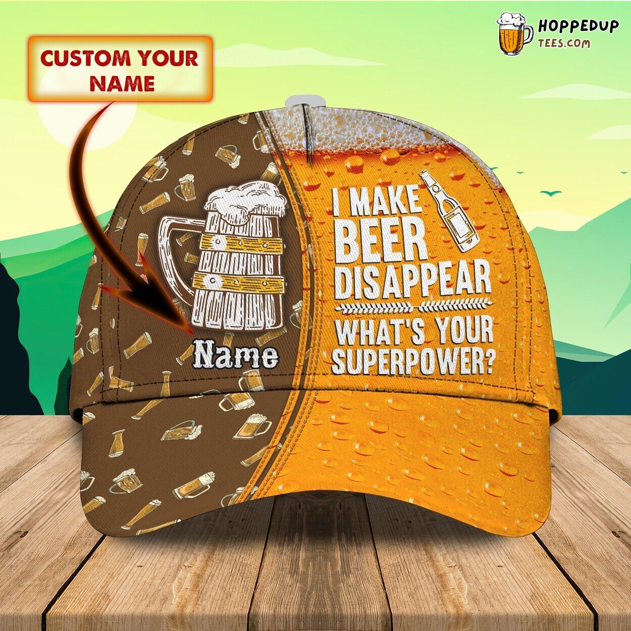 Beer Design Classic 3D Cap Personalized Name Unique Premium Edition Series