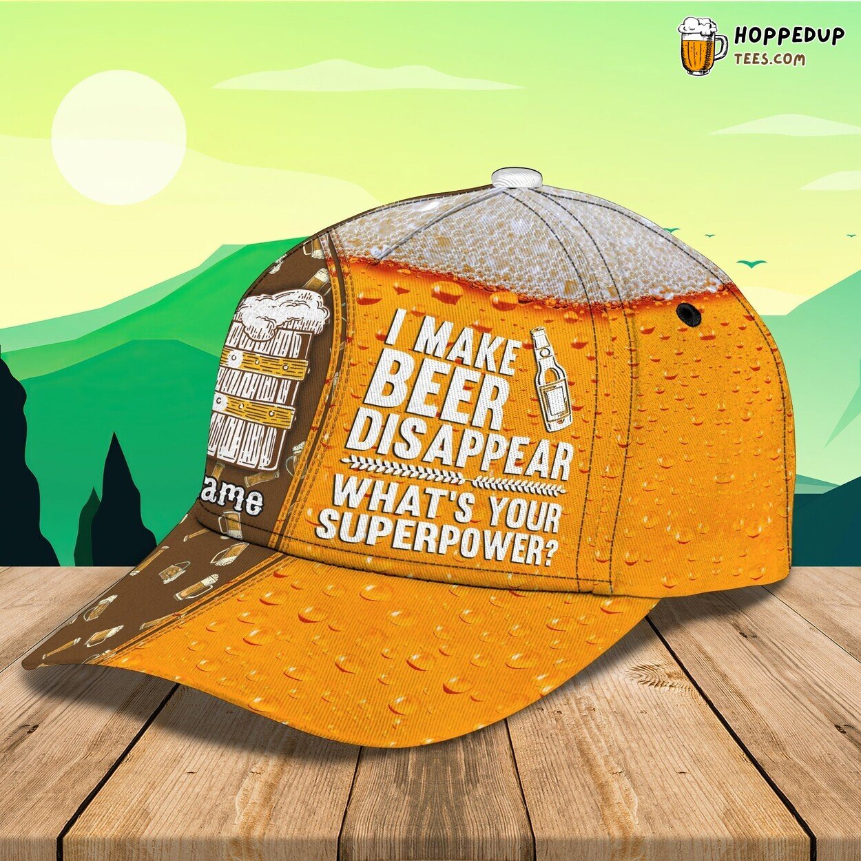 Beer Design Classic 3D Cap Personalized Name Unique Premium Edition Series