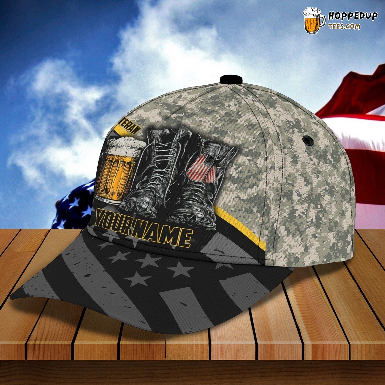 Beer Enthusiast Veteran’s Choice 3D Classic Cap Personalized Edition