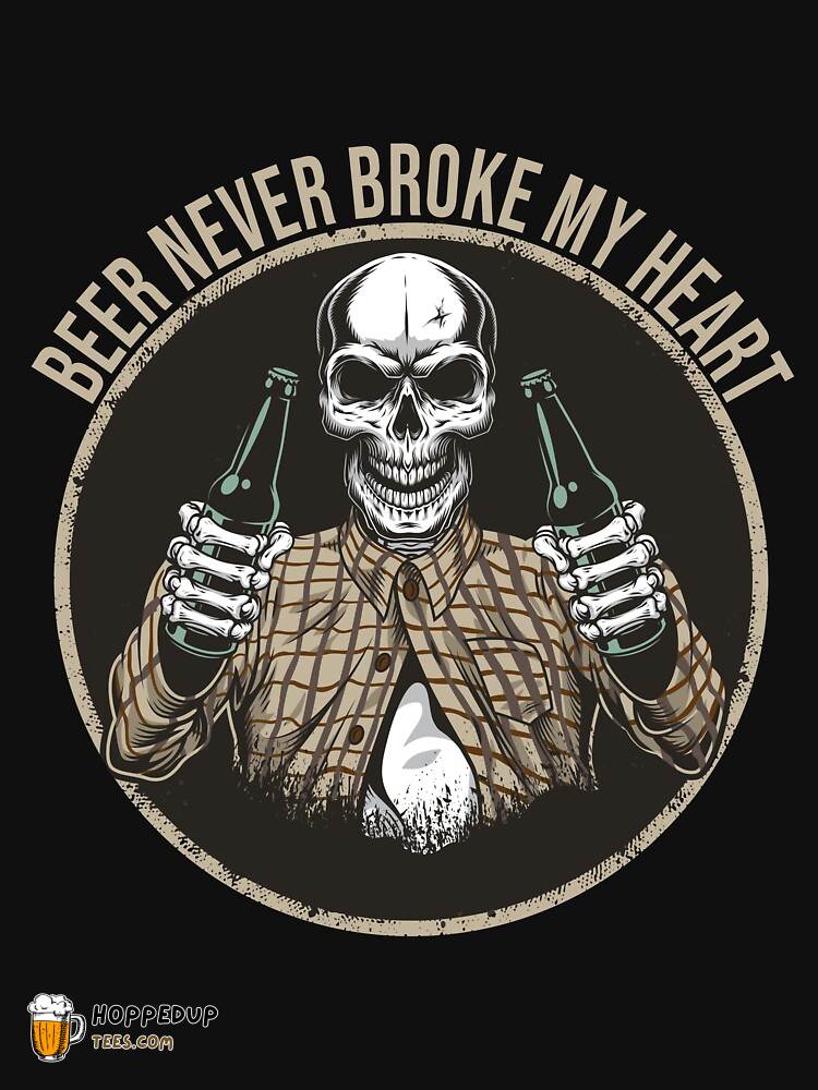 Beer Never Broke My Heart Essential Black Tee HU