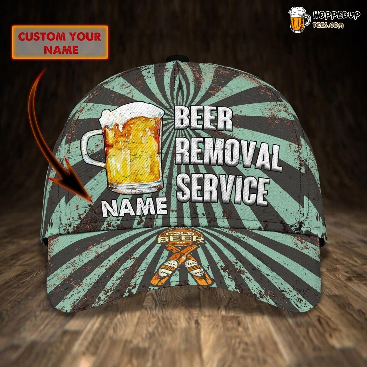 Beer Removal Service 3D Classic Cap Personalized Name Premium Design