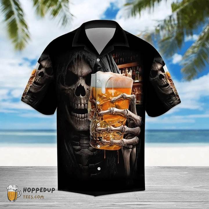 Beer Skull Cool Hawaiian Shirts
