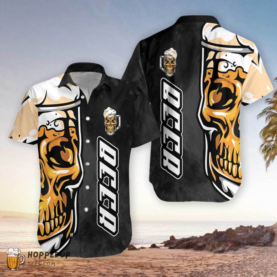 Beer Skull Hawaiian Shirt