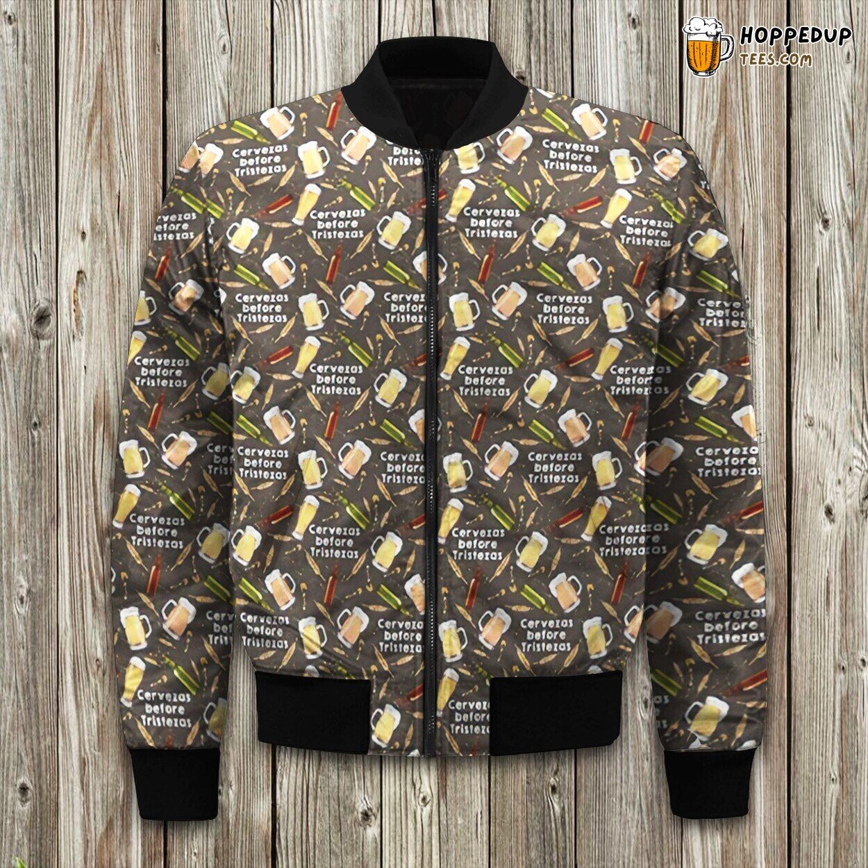 Beer Themed Design Winter Bomber Jacket Perfect Party Wear