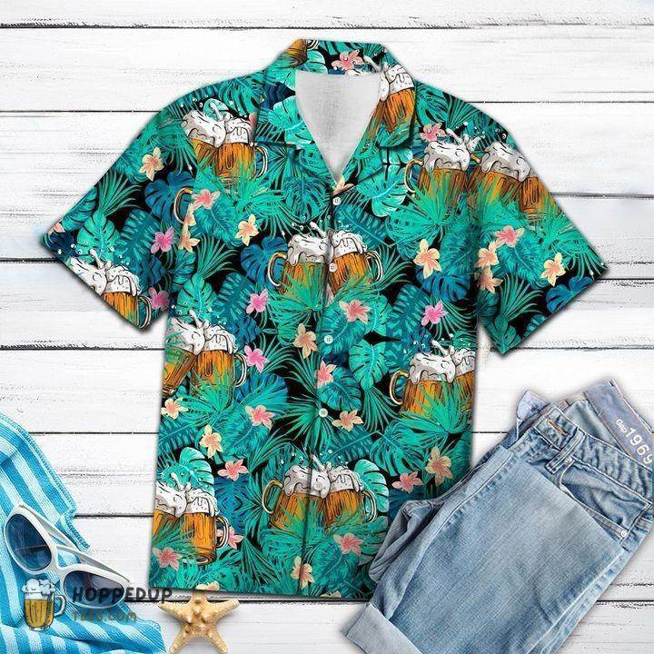 Beer Tropical Aloha Shirt