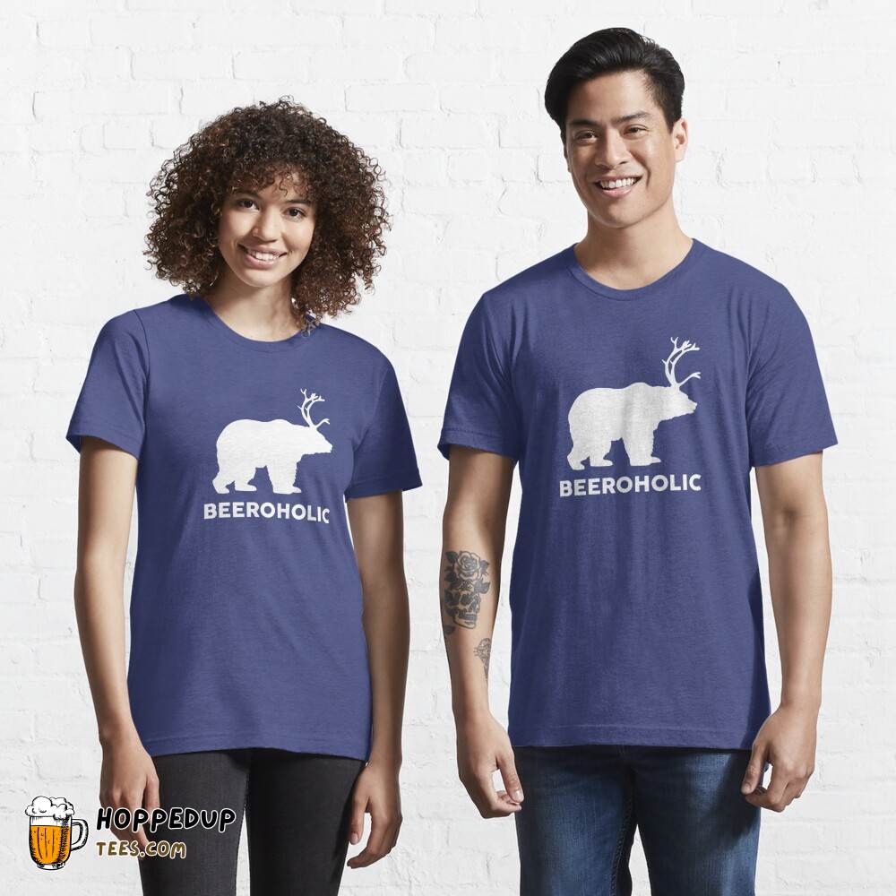 Beeroholic Bear Deer Tee HU