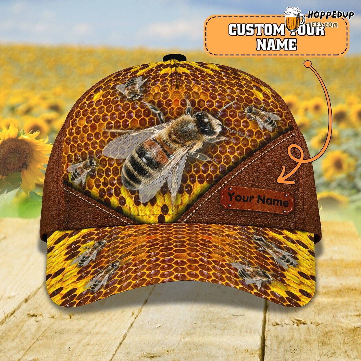 Bee’s Love 3D Classic Cap Personalized Unique Name Design Edition Trend