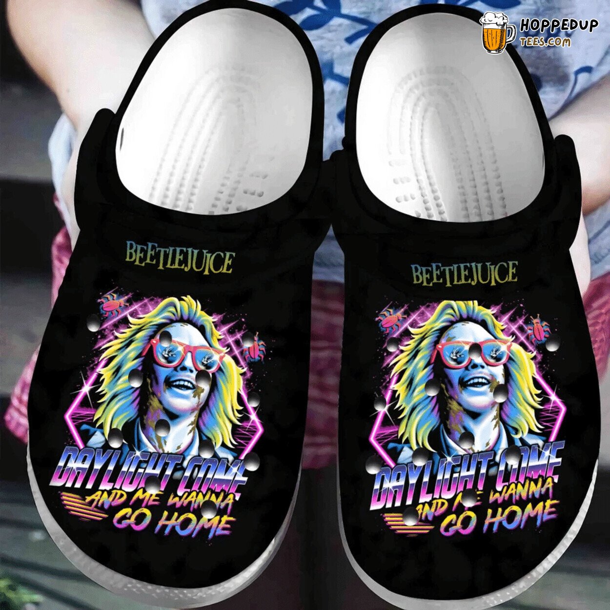 Beetlejuice Halloween Classic Themed Comfortable Unique Clog Shoes