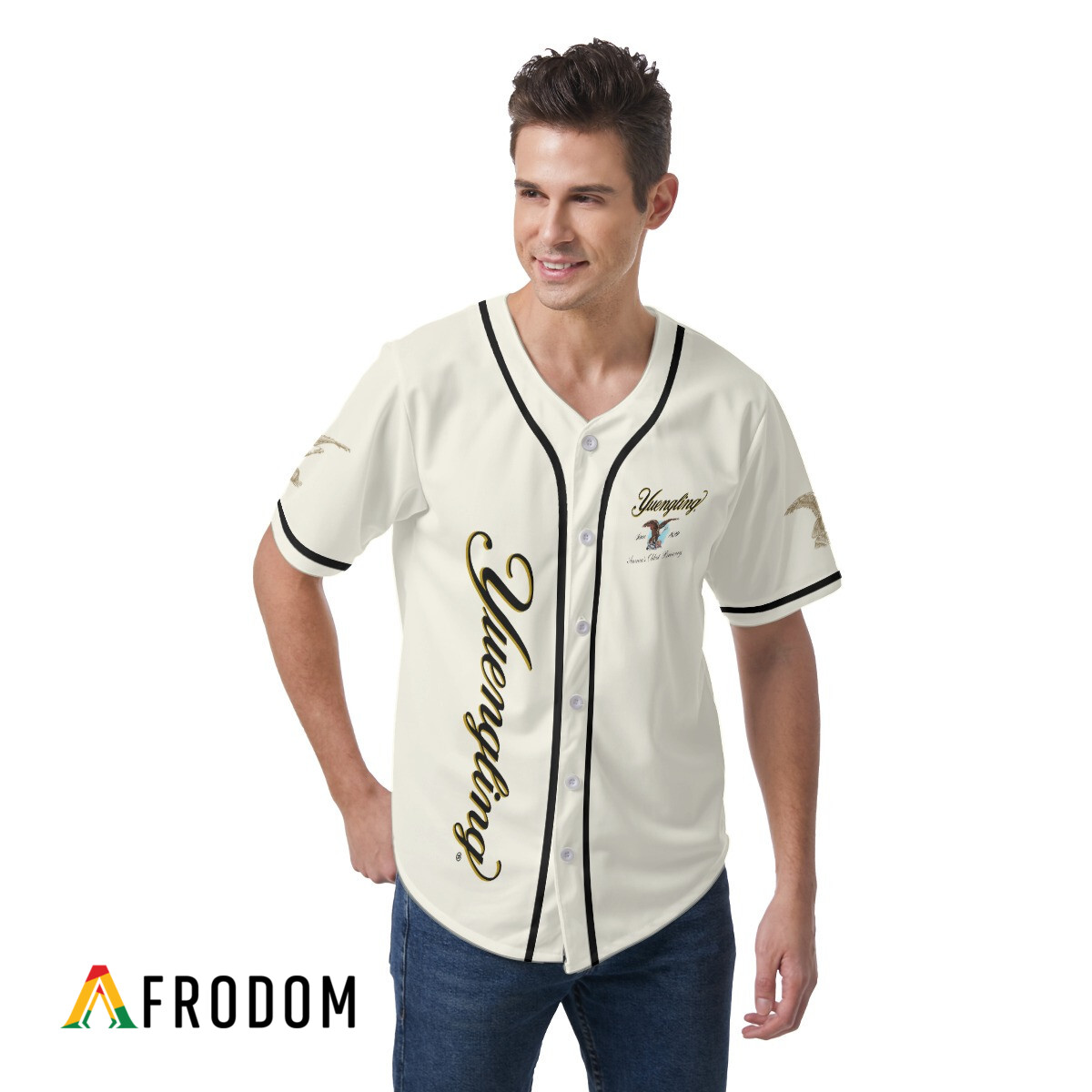 Beige Yuengling Beer Baseball Jersey HU