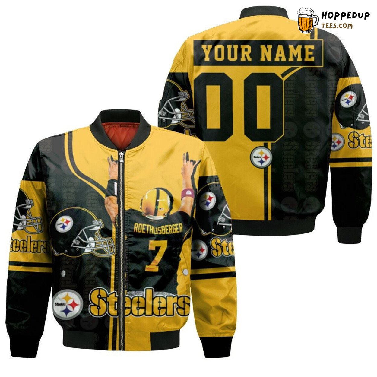 Ben Roethlisberger Pittsburgh Steelers Great Player Super Bowl 3D Bomber Jacket