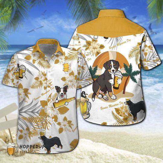 Bernese Mountain Dog Beer Cool Hawaiian Shirts