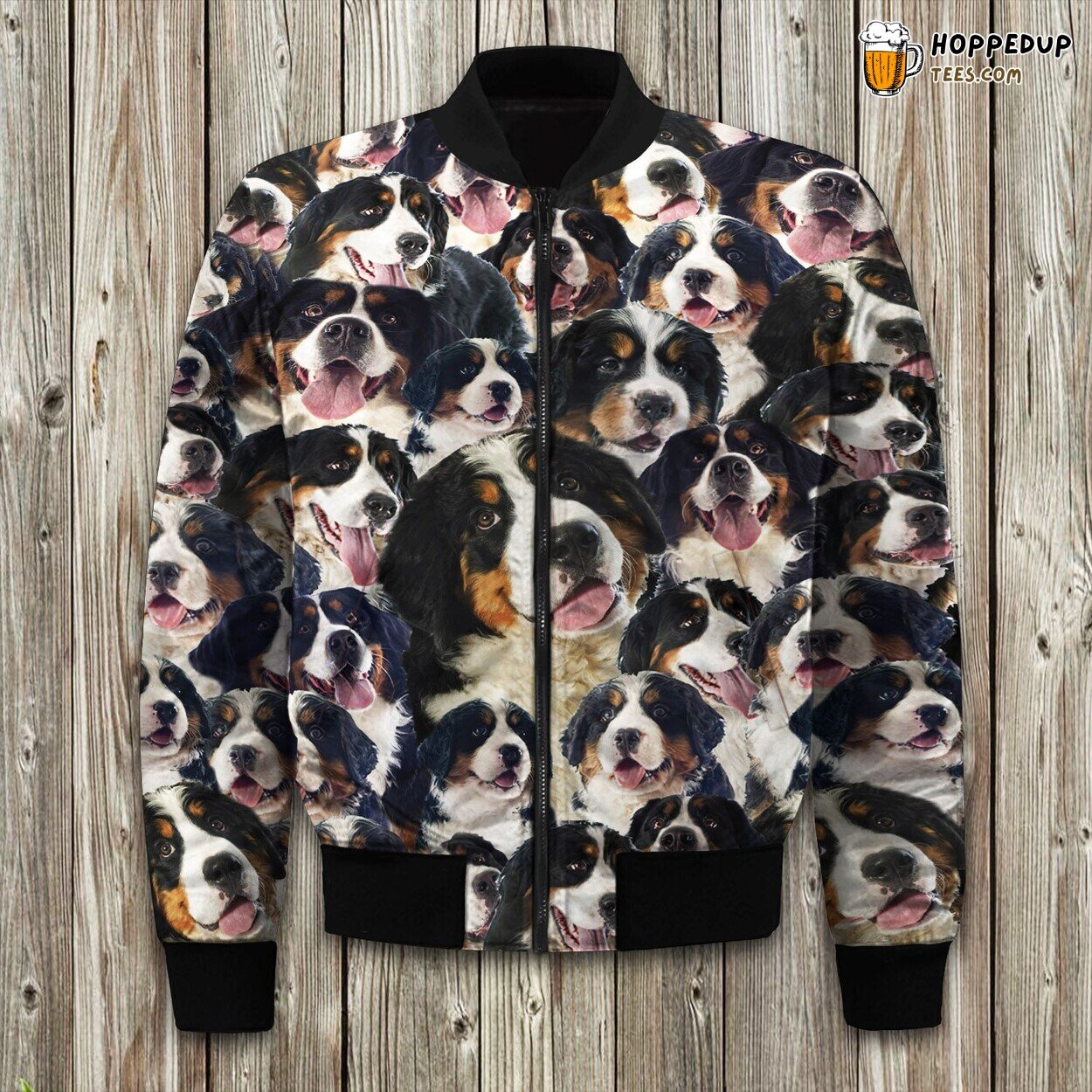 Bernese Mountain Dog Black Best Bomber Jacket