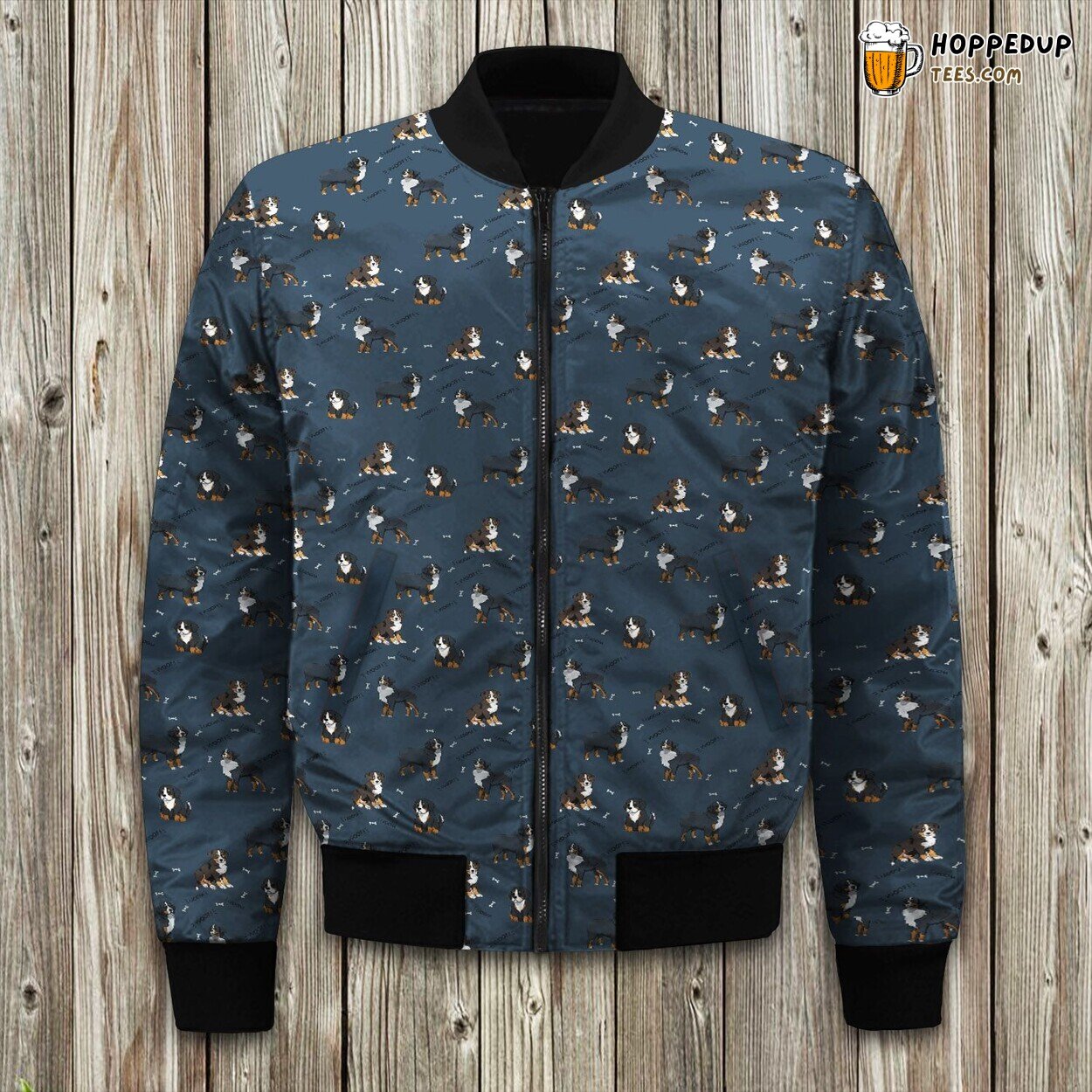 Bernese Mountain Dog Design Winter Bomber Jacket Limited Ed.