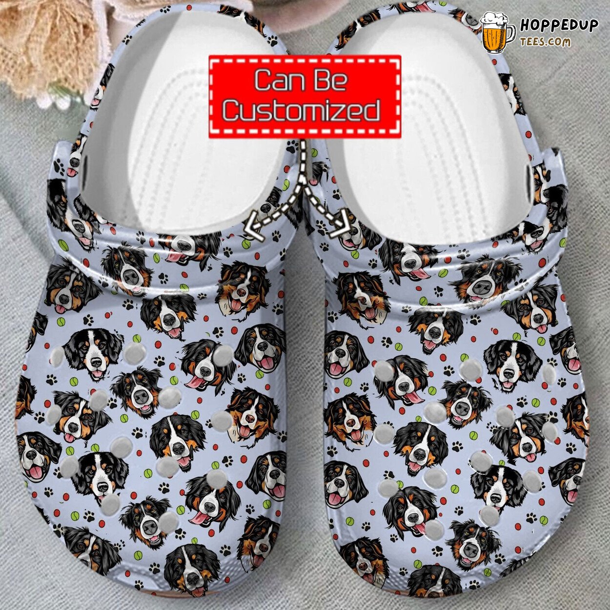 Bernese Mountain Dog Theme Animal Print Comfortable Clogs Footwear