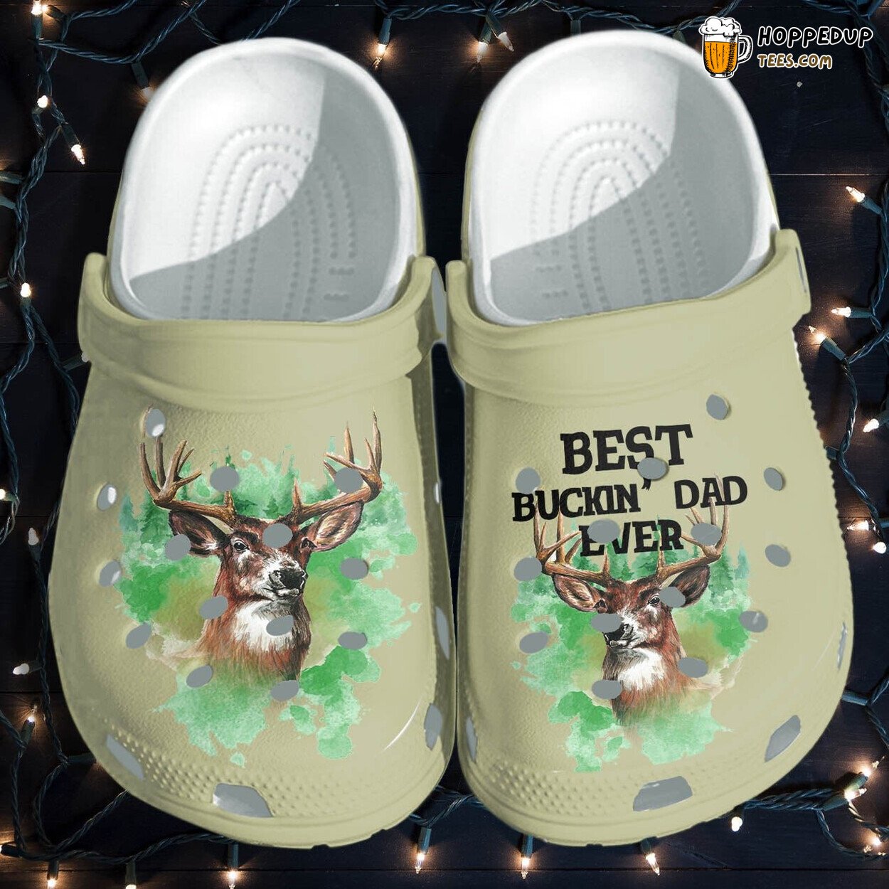 Best Buckin Dad Ever Deer Hunting Theme Shoes Camping Father’s Day Gift