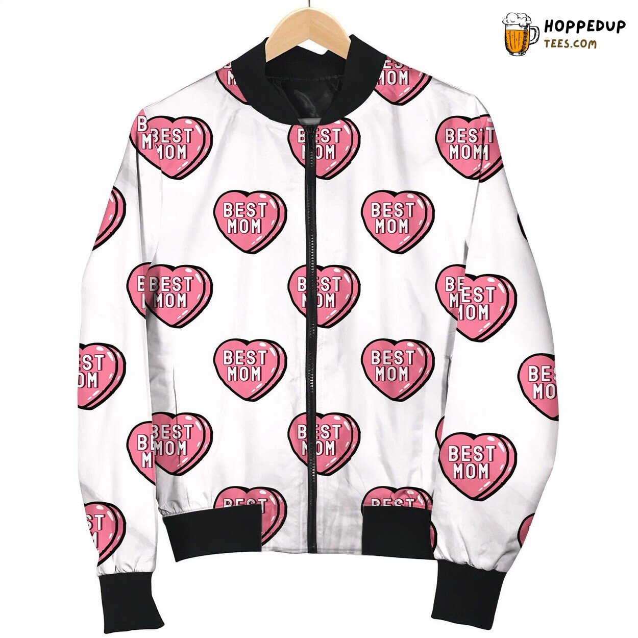 Best Mother Tribute Winter Bomber Jacket Parental Affection Design