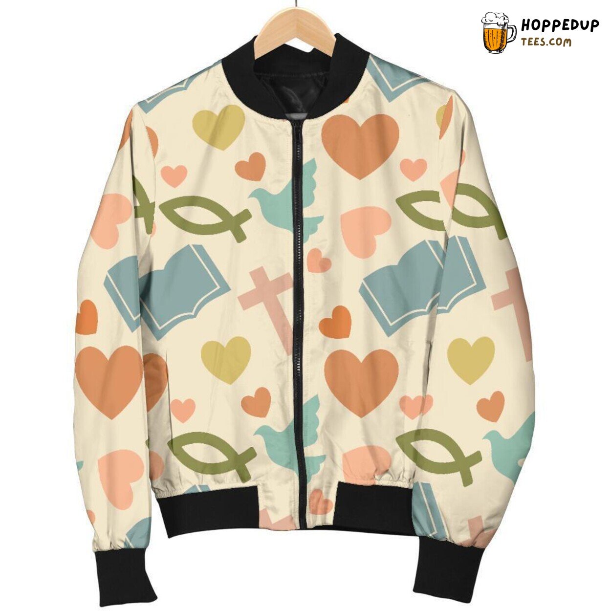 Biblical Christian Essence Men’s Bomber Jacket Unique Pattern Design Tribute Biblical Christian Essence Men’s Bomber Jacket Unique Pattern Design Tribute