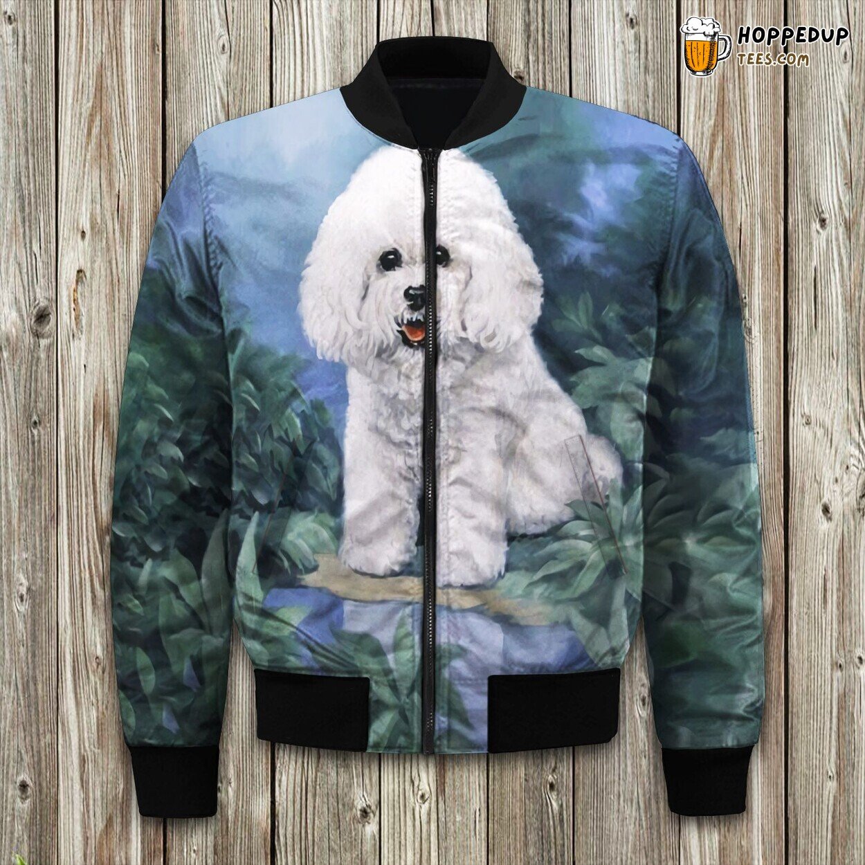 Bichon Frise Christmas Bomber Jacket