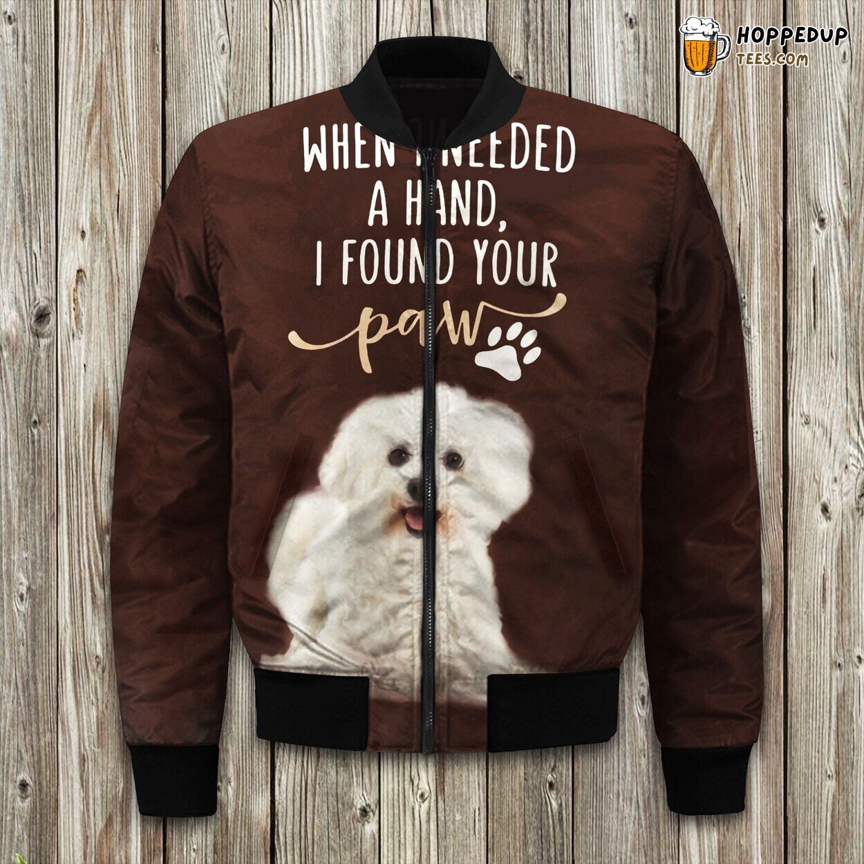 Bichon Frise Dog Bomber Jacket