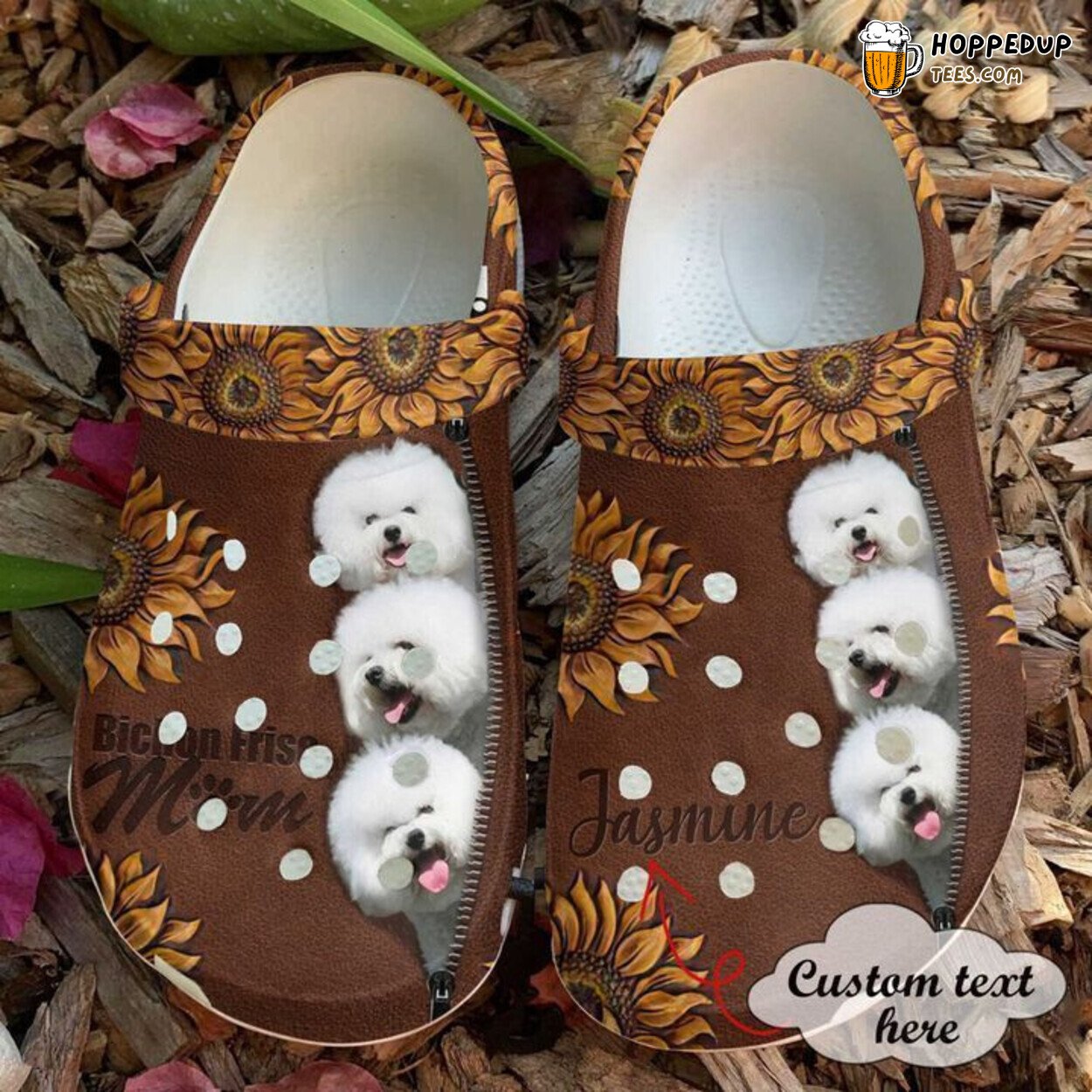 Bichon Frise Personalized Mom Classic Comfortable Unique Clogs Shoes
