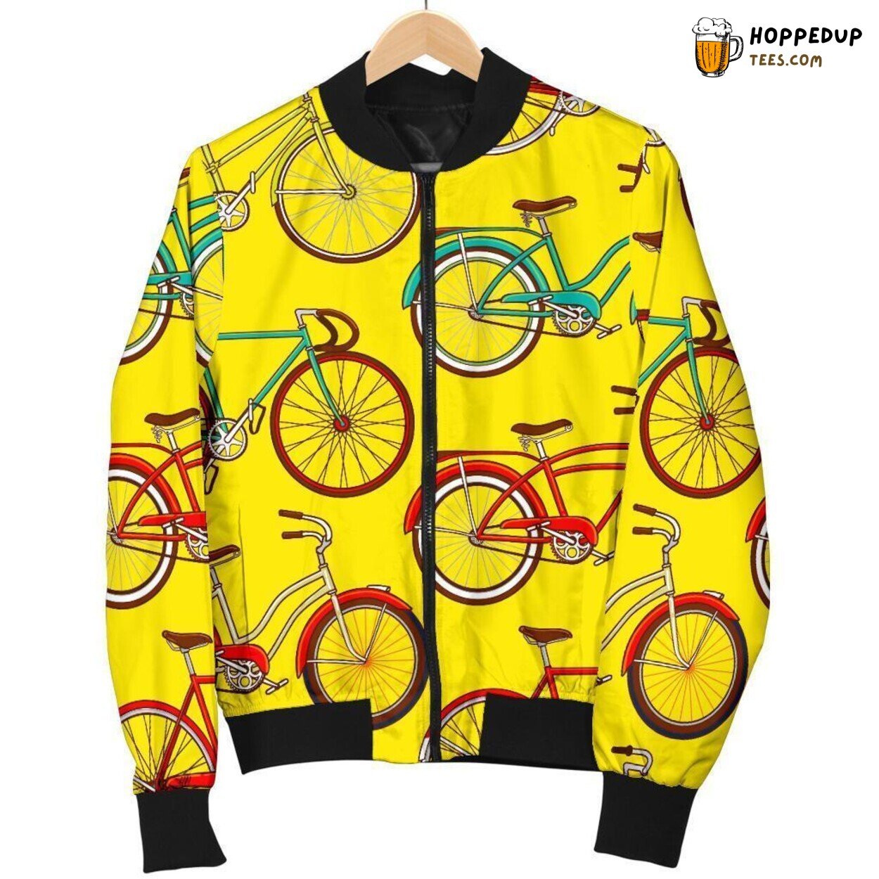 Bicycle Ride Enthusiast Design Men’s Bomber Jacket Distinct Pattern Tribute Bicycle Ride Enthusiast Design Men’s Bomber Jacket Distinct Pattern Tribute