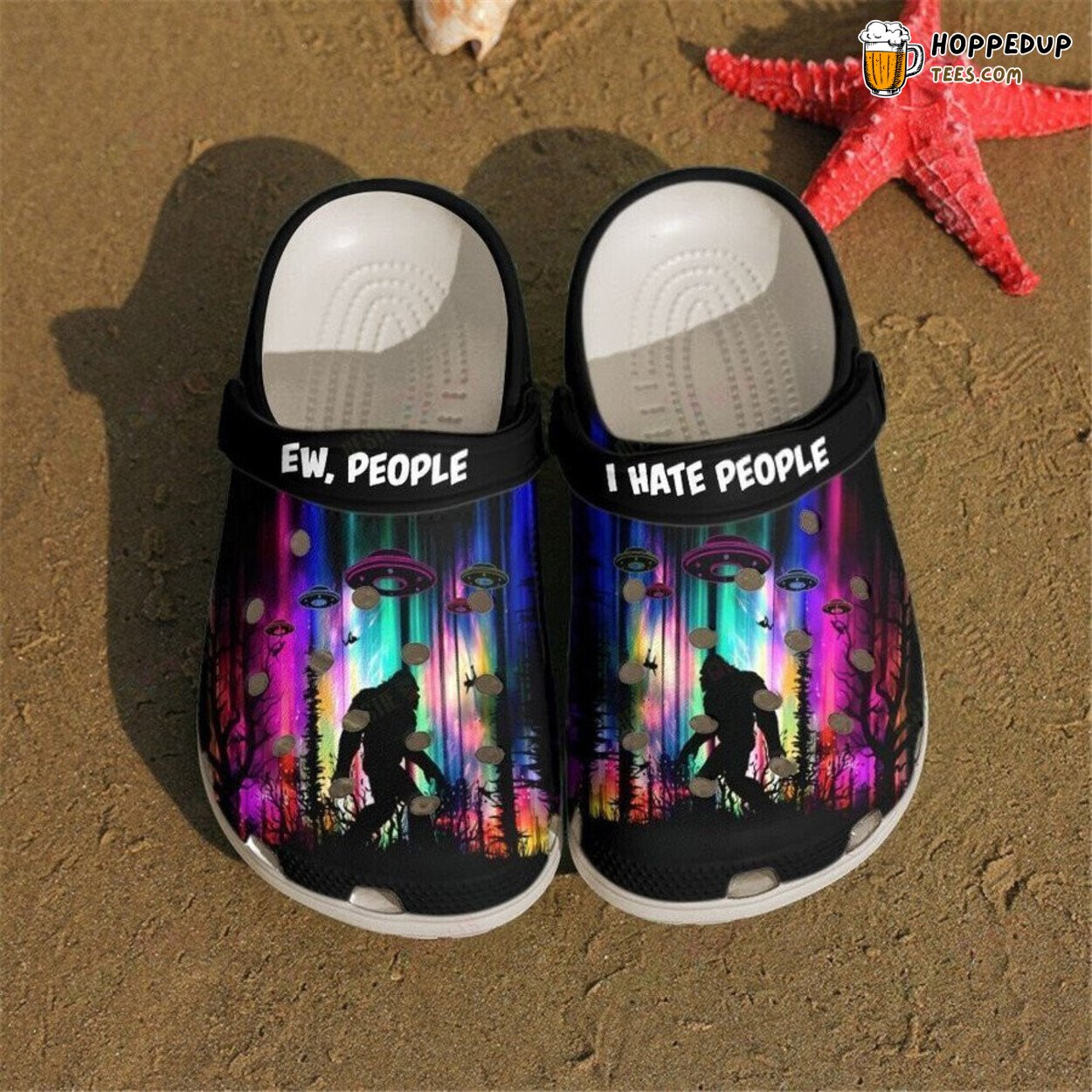 Bigfoot Ew People Men Son Gift Comfortable Unique Clog Shoes Design