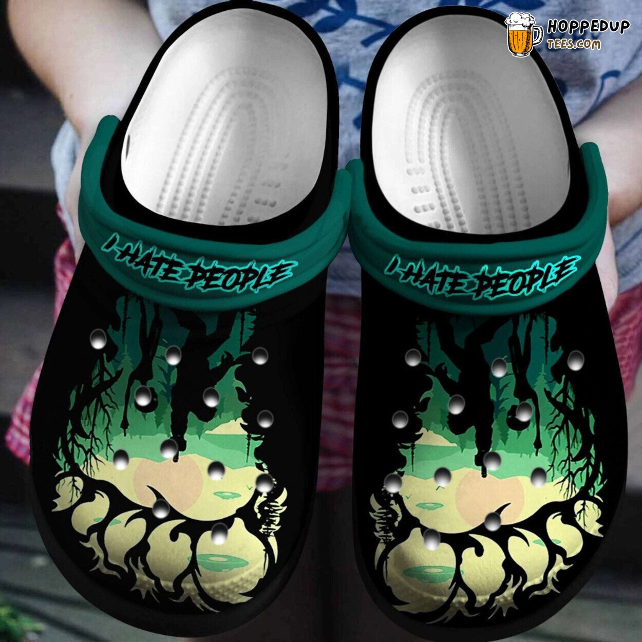 Bigfoot I Hate People Monster Nurse Themed Rubber Clog Shoes