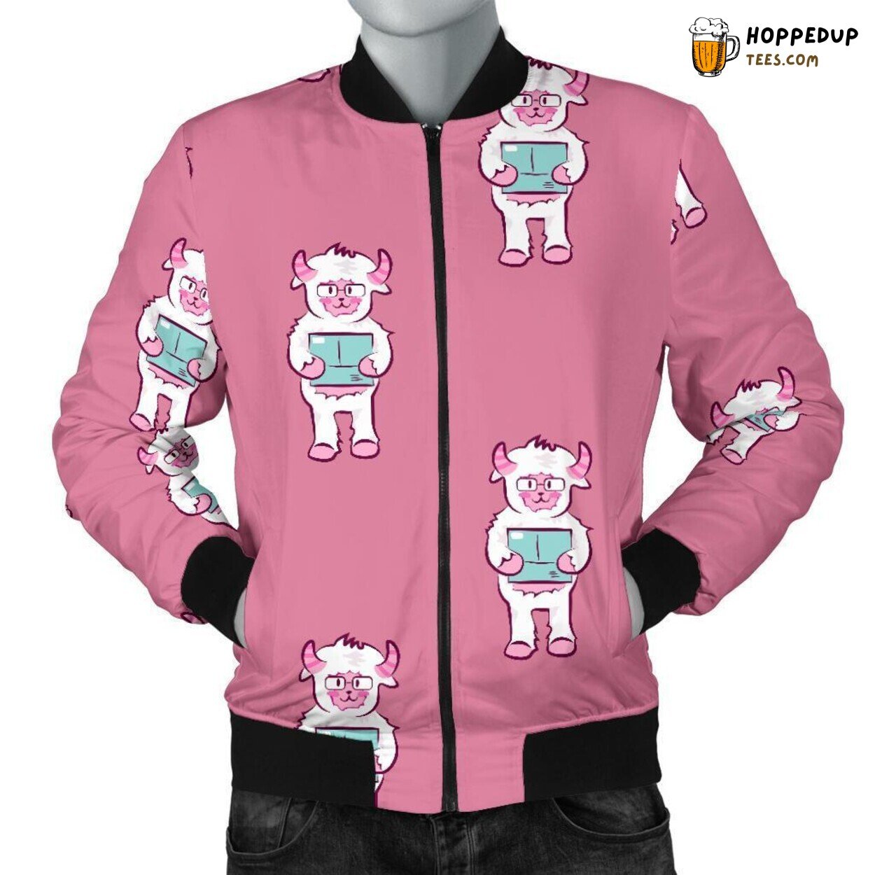 Bigfoot Mystique Essence Display Men’s Bomber Jacket Unique Pattern Tribute