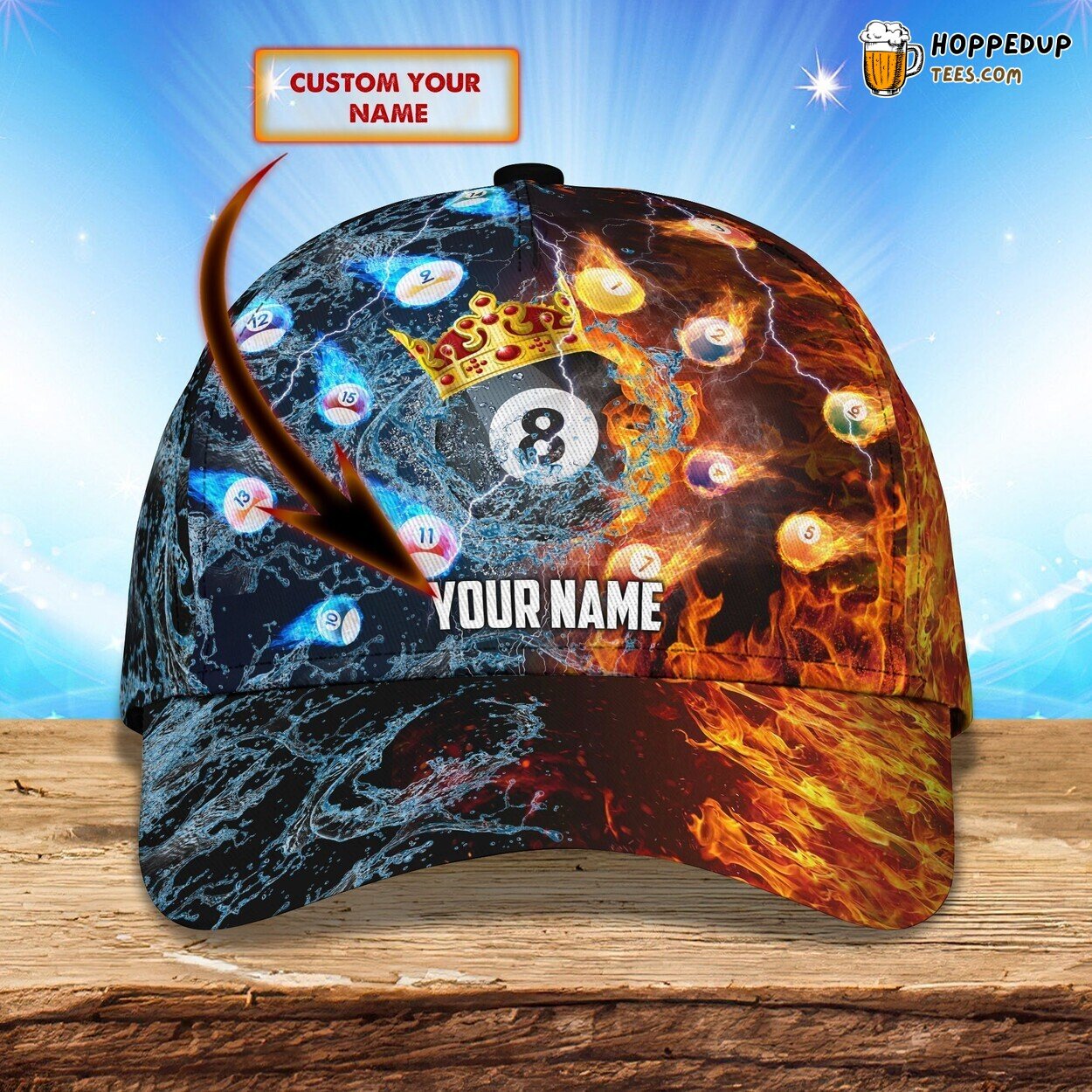 Billiard Classic 3D Cap Personalized Name Unique Premium Edition Design