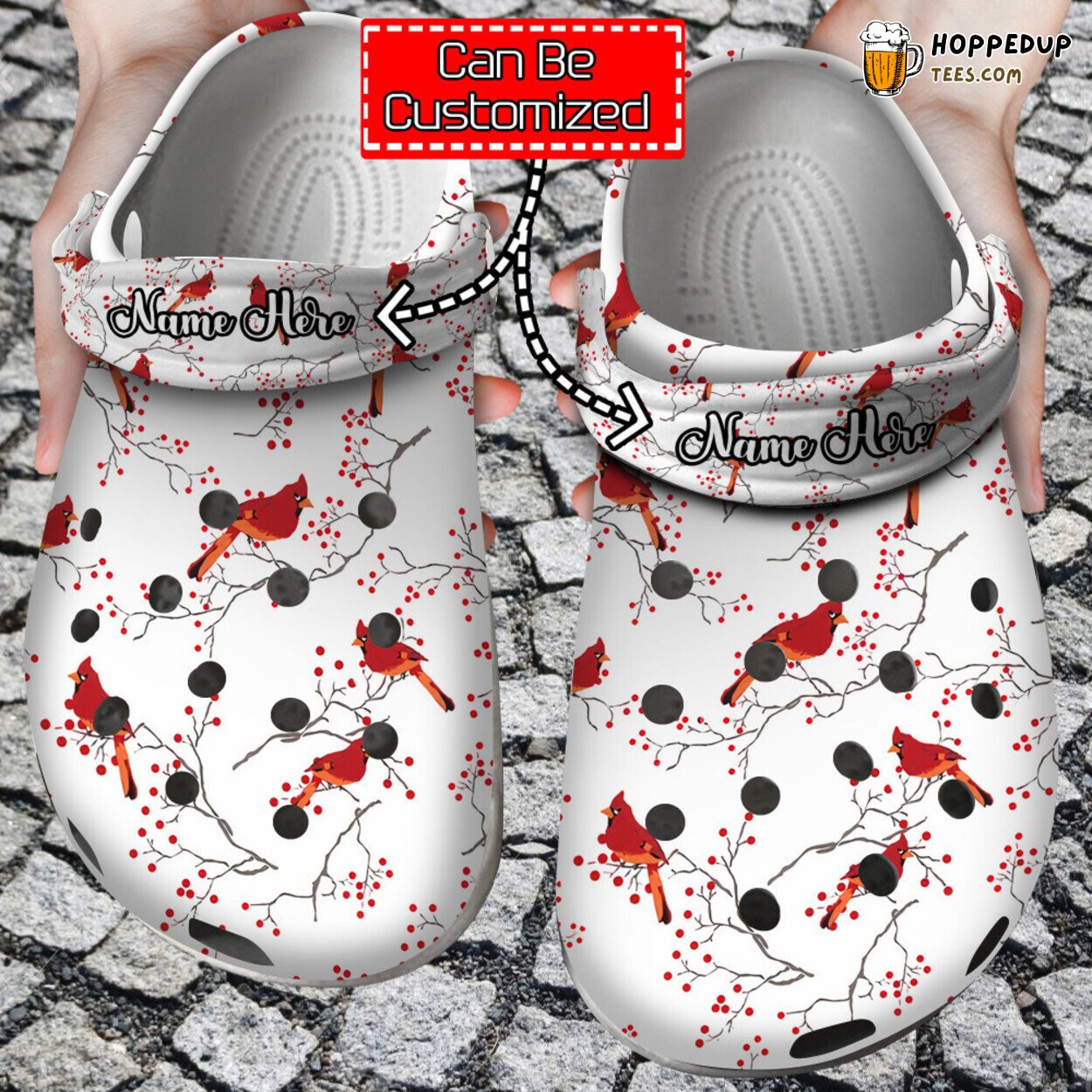 Bird Cardinal Birds Pattern Unisex Birthday Gift Clog Shoes Design