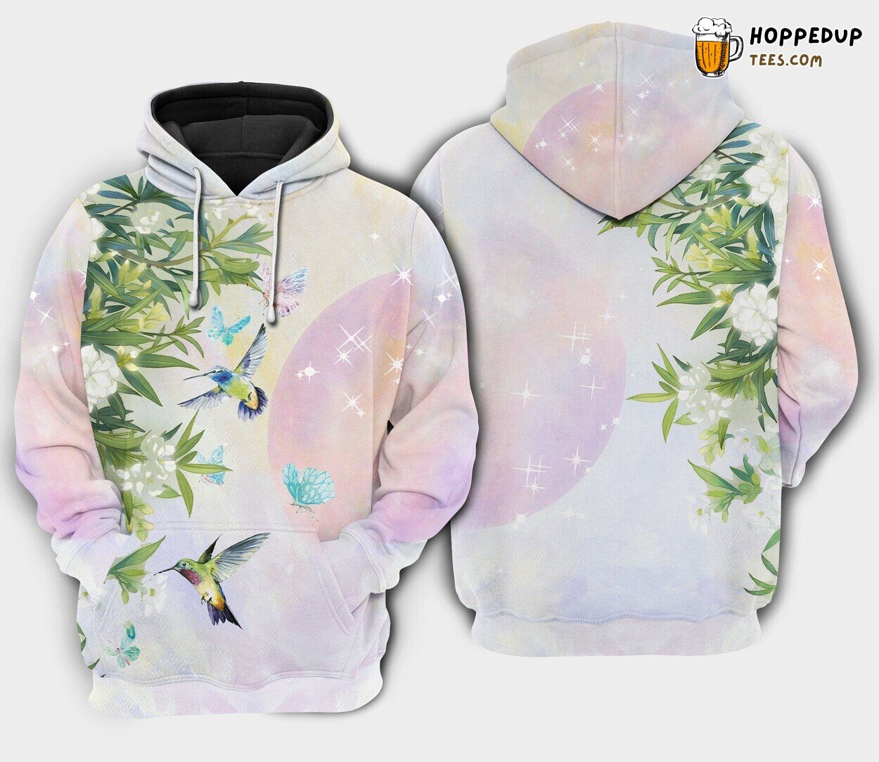 Bird Happy With Flowers Bomber Jacket Bomjnvc 3D Pullover HoodieShirts