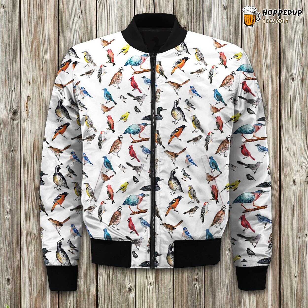 Birds Of America Songbird Birds Birdwatching Bomber Jacket