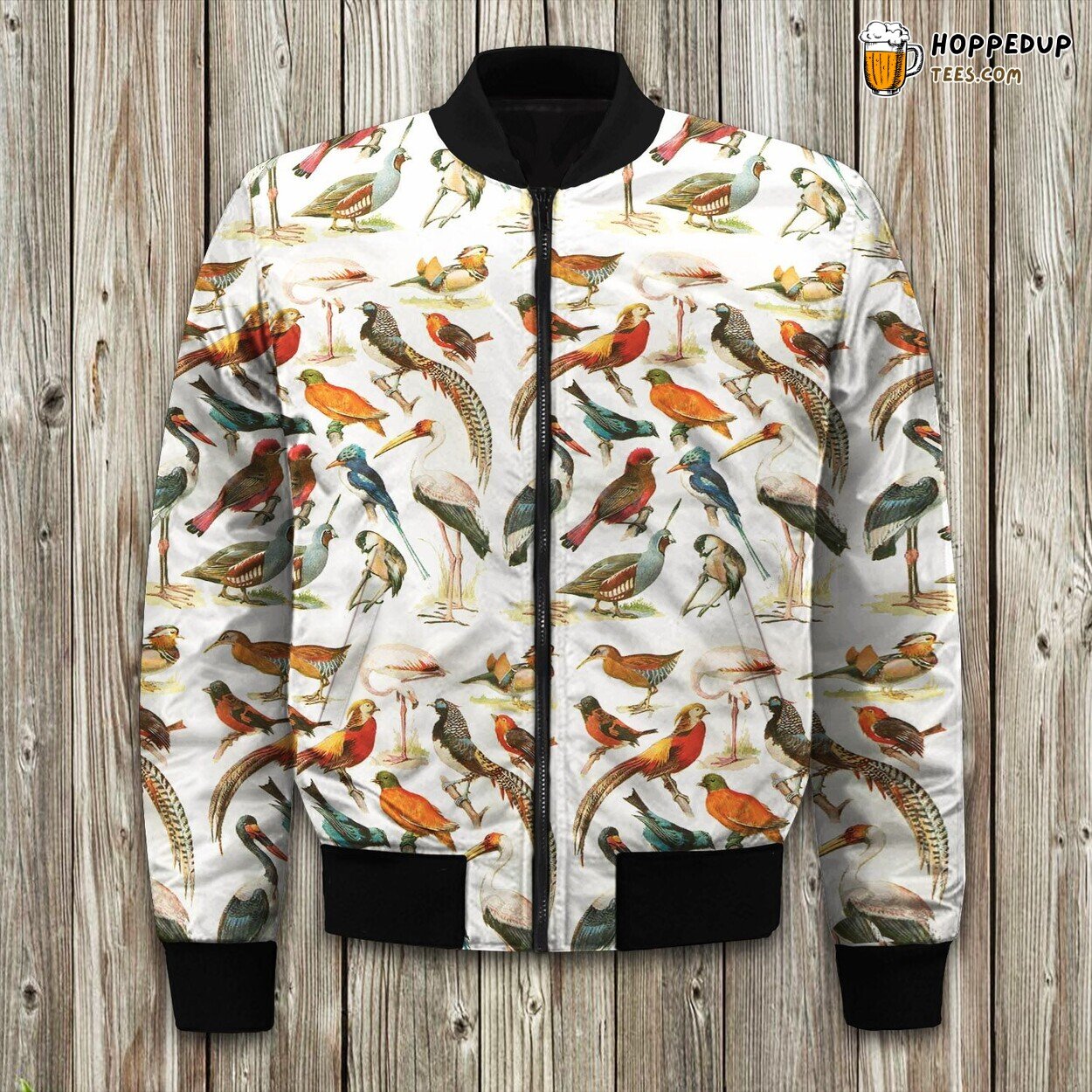 Birds Vintage Antique Birds Bomber Jacket