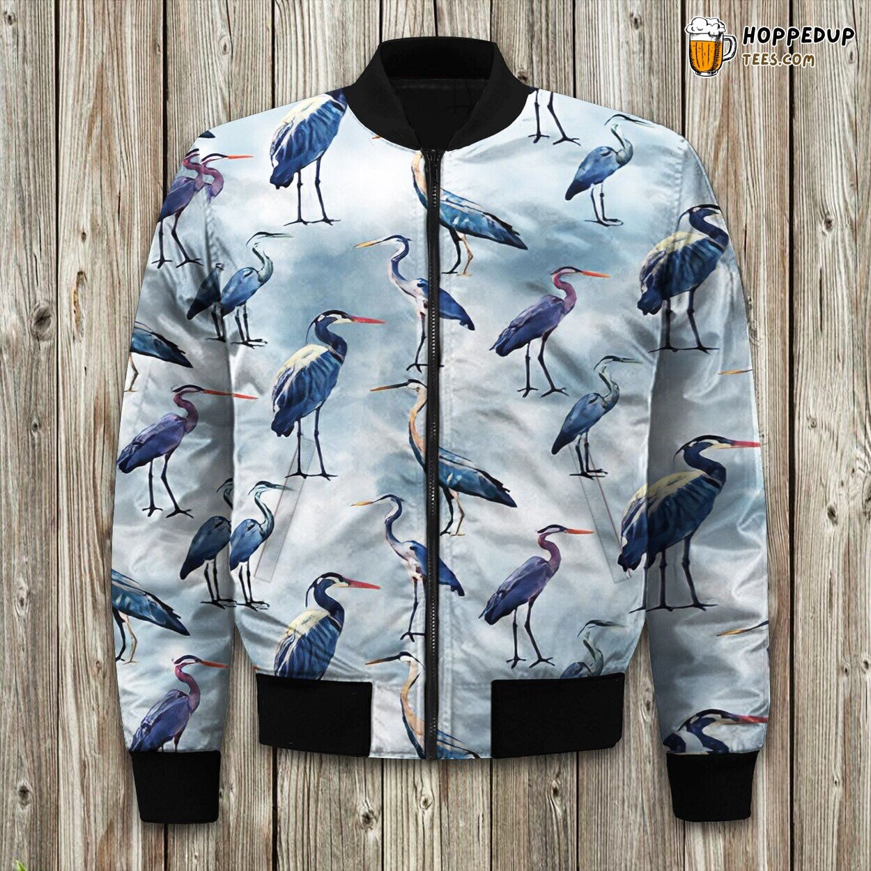 Birdwatching Blue Bomber Jacket