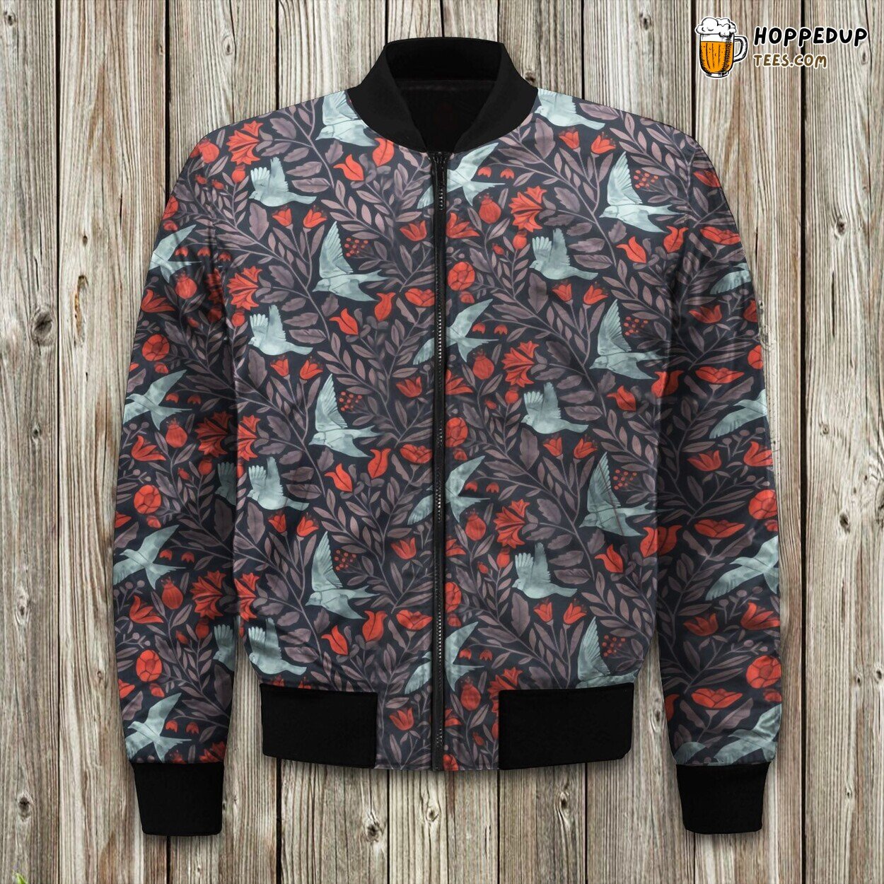 Birdwatching Scandinavian Birds Bomber Jacket