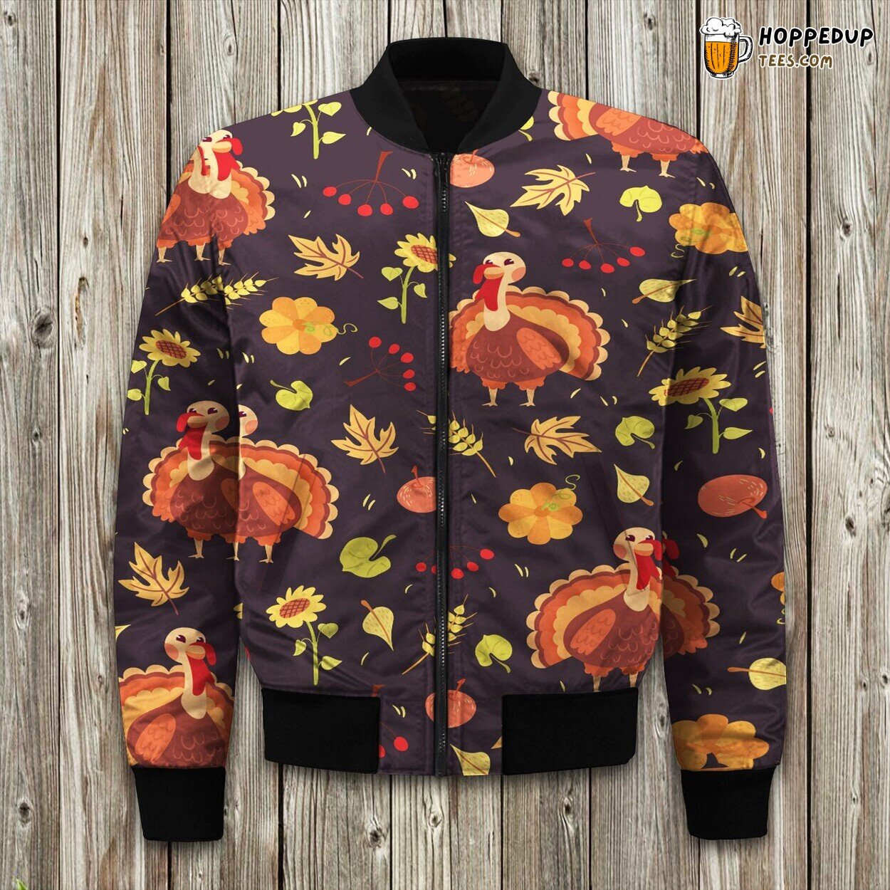 Birdwatching Turkey Bird Bomber Jacket