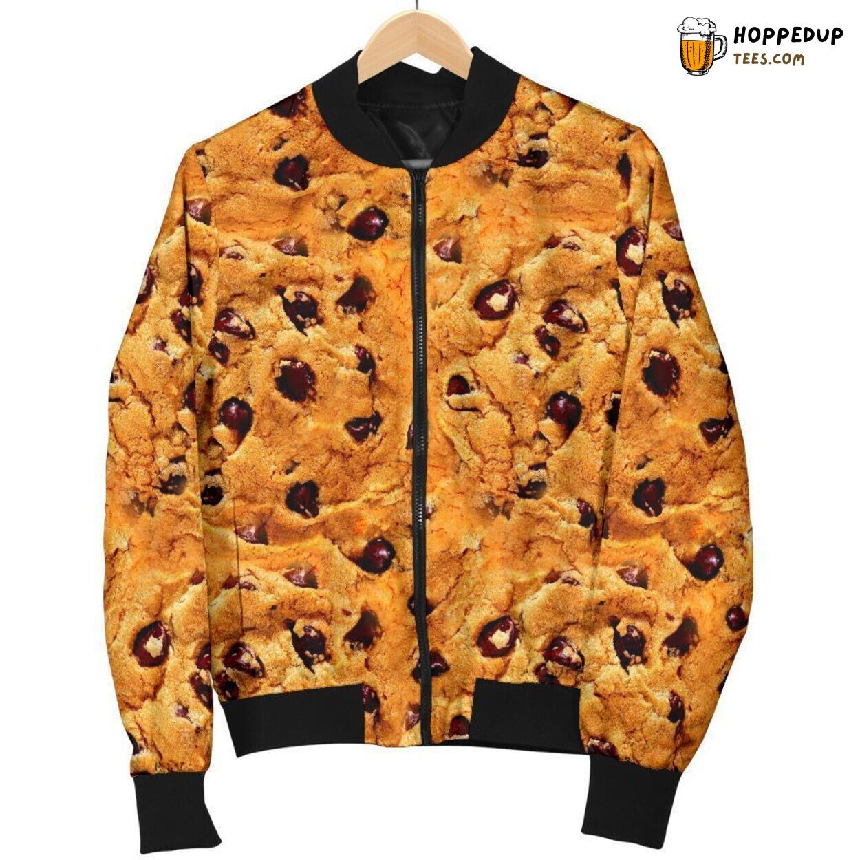 Biscuit Cookie Delight Men’s Bomber Jacket Unique Pattern Design Essence Art