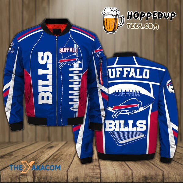Bisons Bills Shoelaces Fan Gift Bomber Jacket Christmas Outerwear Buffalo