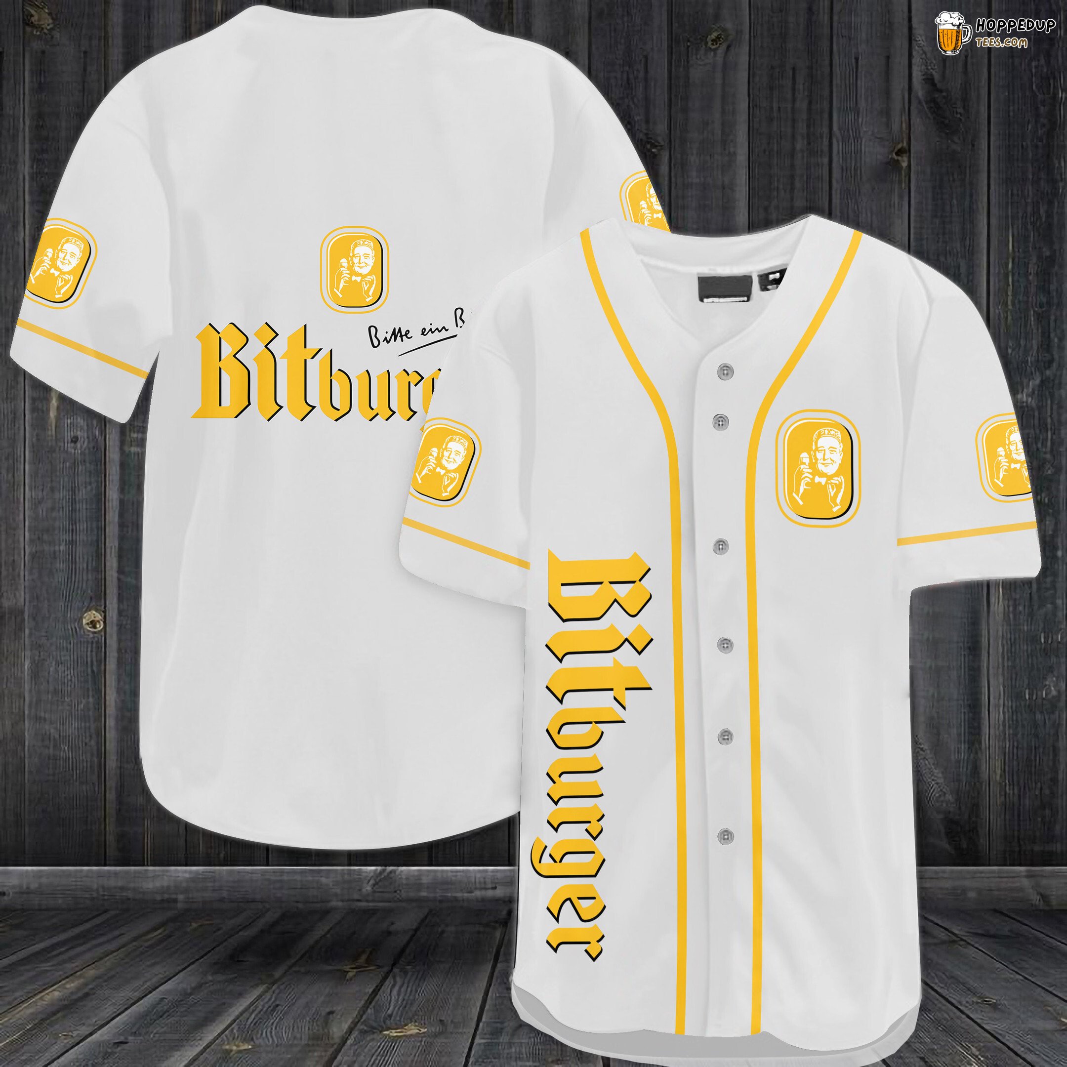 Bitburger Beer Baseball Jersey White Unisex Jersey Shirt