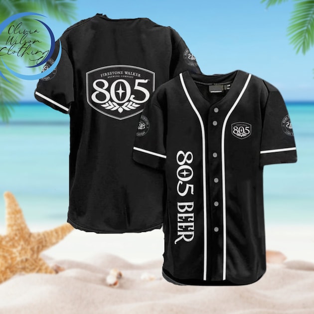 Black 805 Beer Themed Baseball Jersey HU