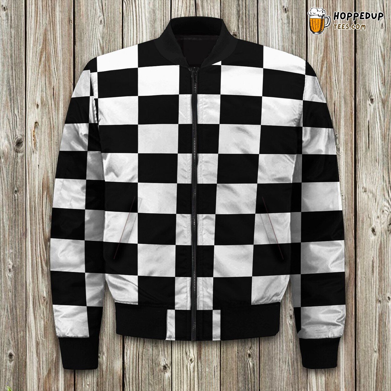 Black And White Awesome Bomber Jacket