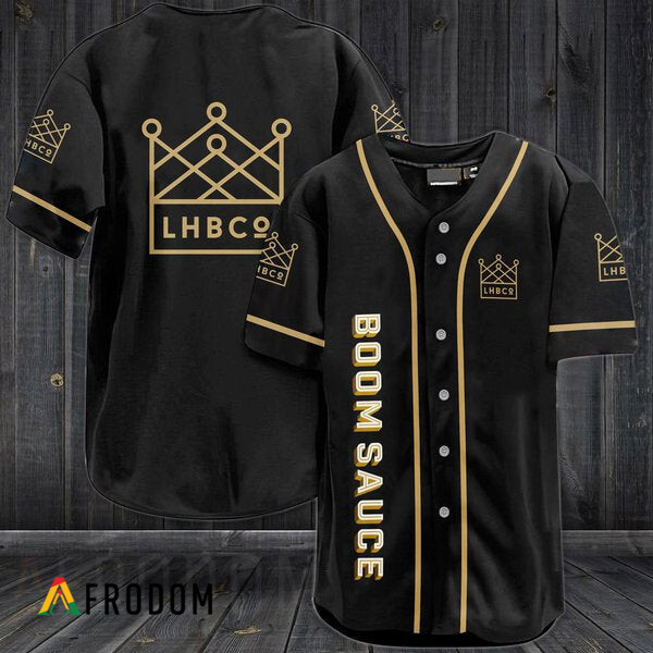 Black Baseball Jersey Boomsauce Beer HU