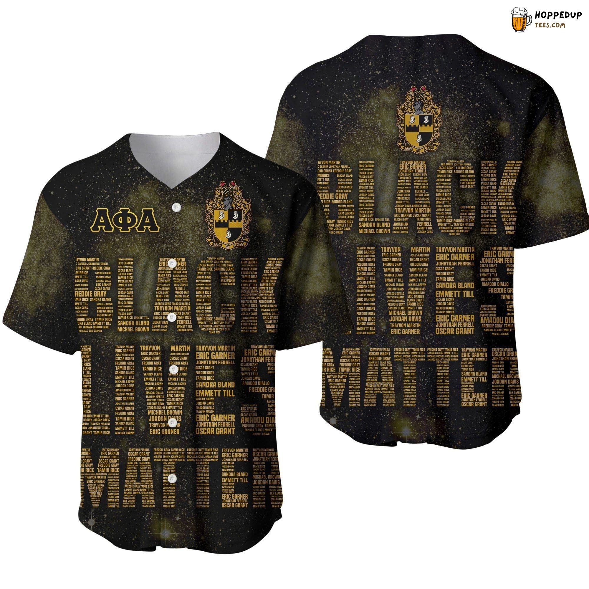 Black Baseball Jersey Themed Around Live Matter Unique Distinctive Design
