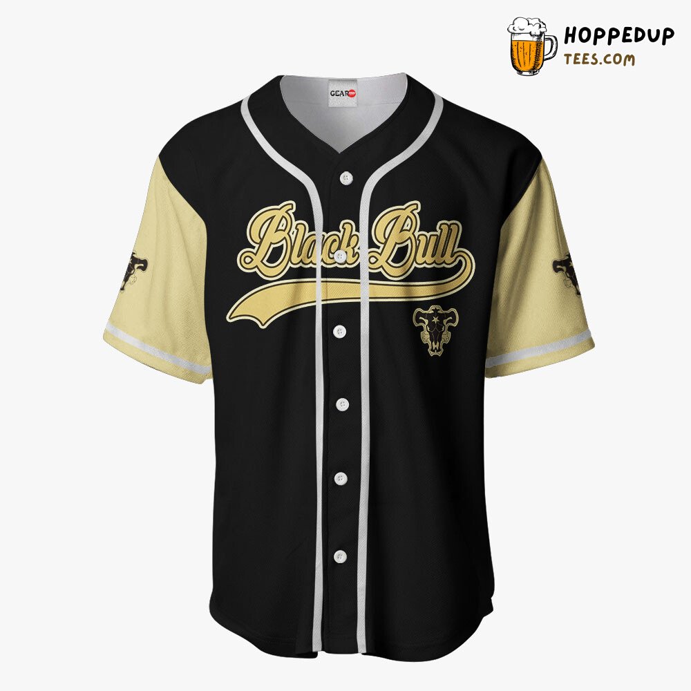 Black Bull Unique Design Anime Baseball Jersey Shirt Distinctive