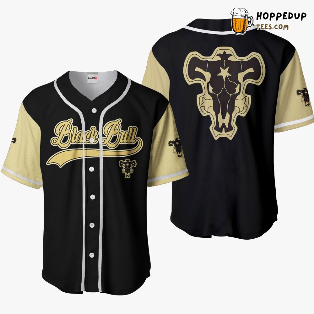 Black Bull Unique Design Anime Baseball Jersey Shirt Distinctive