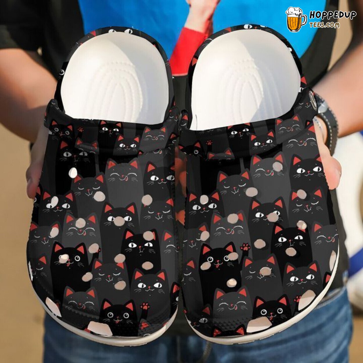 Black Cat Funny Classic Themed Comfortable Unique Clogs Shoes
