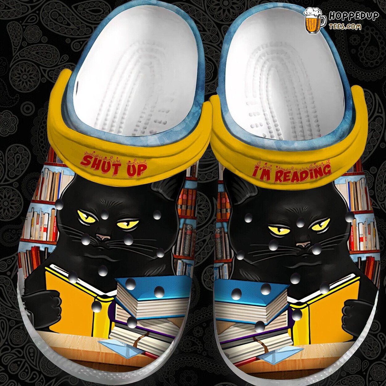 Black Cat Love Read Theme Shoes Shut Up Reading Outdoor Birthday